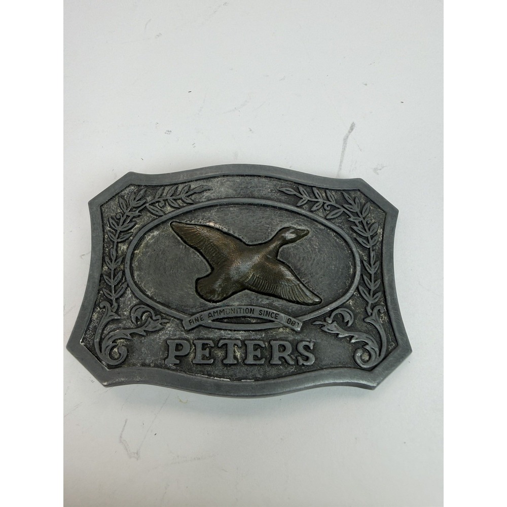 1975 Peters Cartridge Divison Hunting Duck Belt Buckle Remington Arms